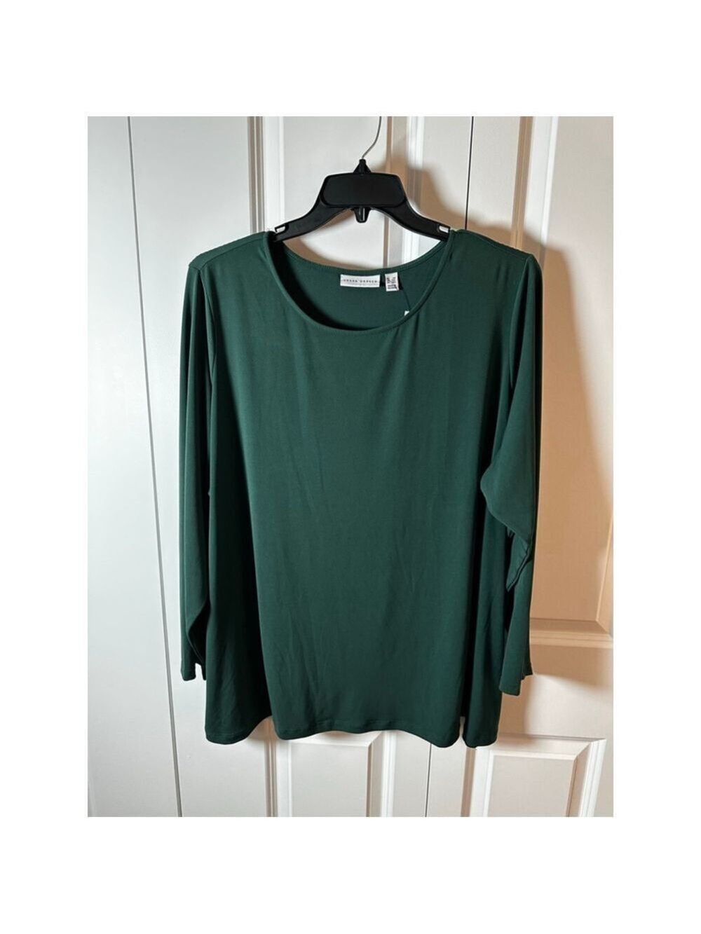 Susan Graver Long Sleeve Tee 3X Dark Green
